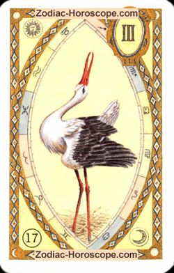 The stork, monthly Love and Health horoscope August Capricorn