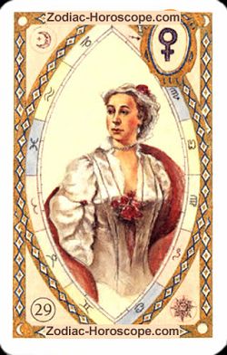 The lady astrological Lenormand Tarot