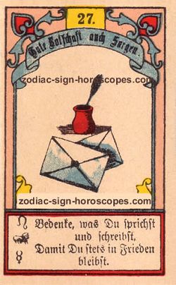 The letter, monthly Capricorn horoscope April